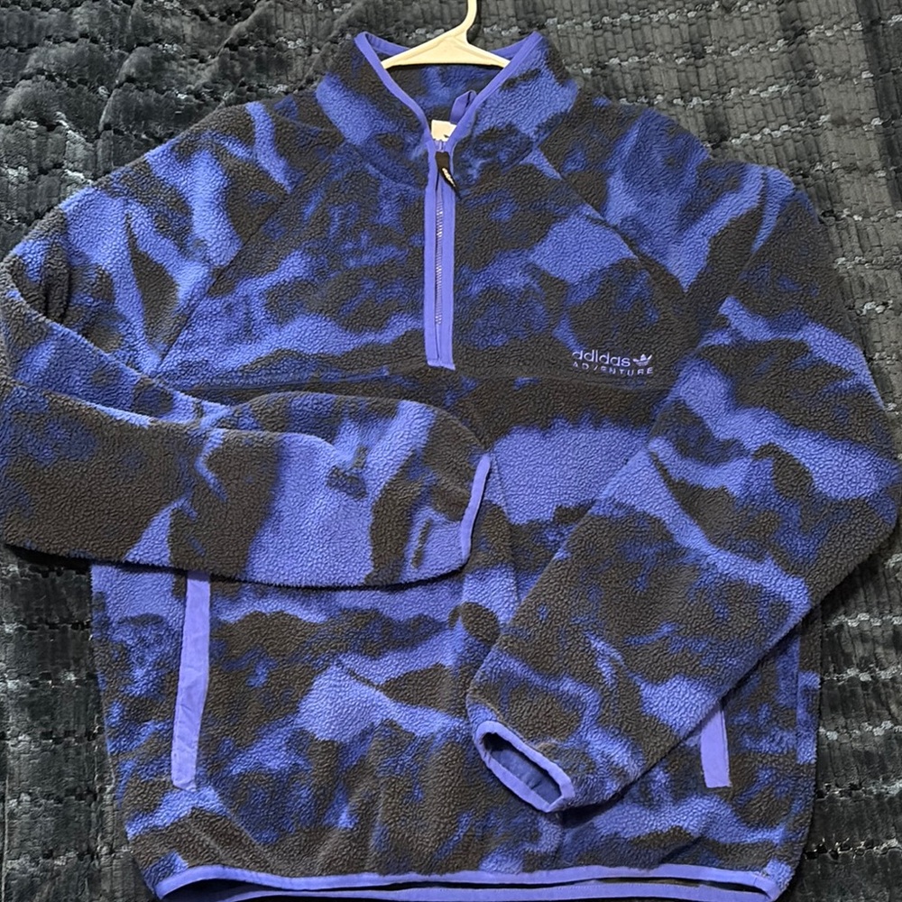 Adidas Men's Blue/Purple and Black Fleece